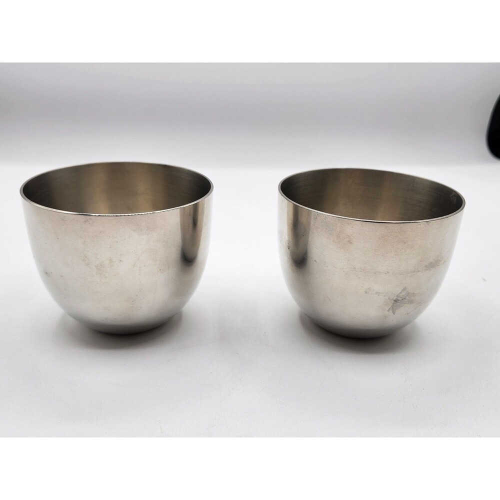 Vintage Stieff Pewter Jefferson Cups P50 Pair ATC Hallmark Unengraved USA